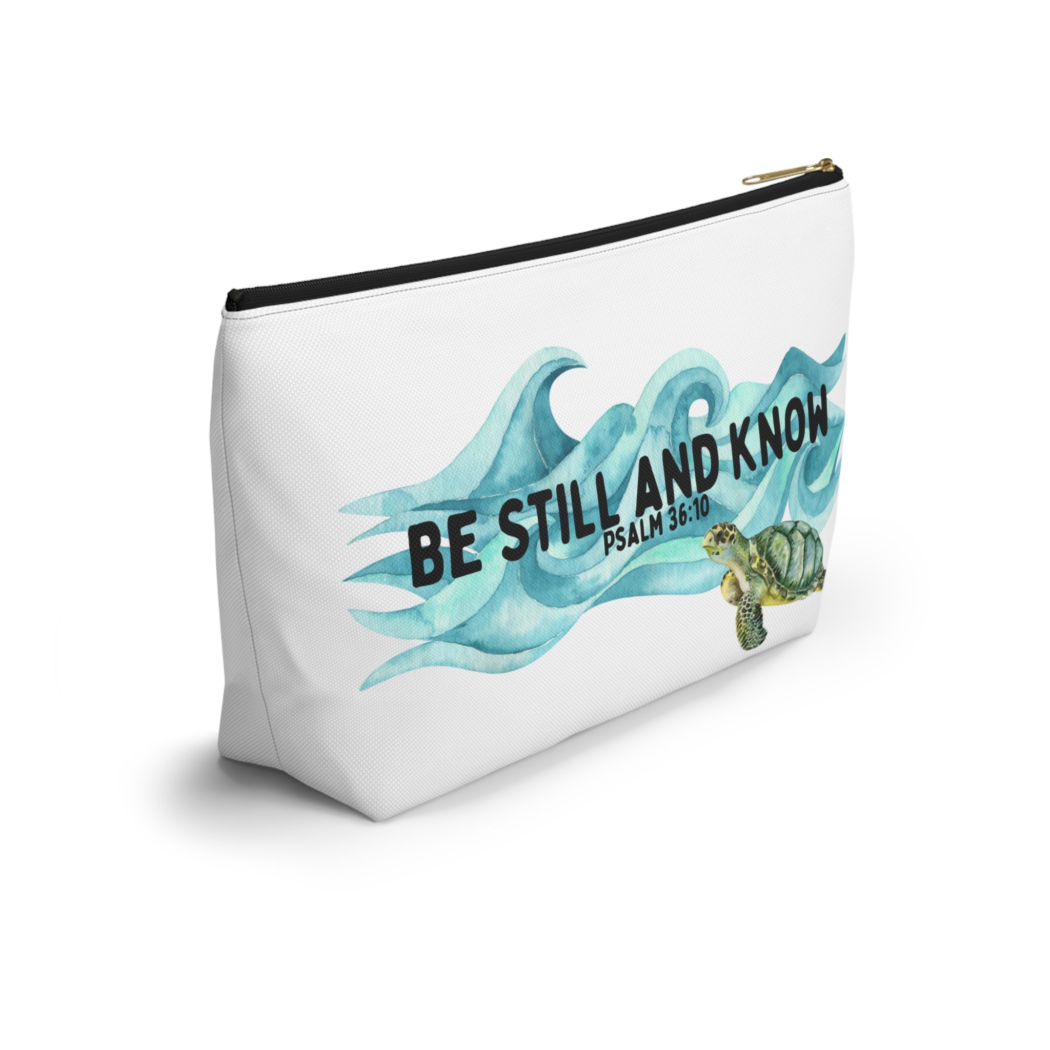 Be Still and Know Turtle Christian Accessory Pouch