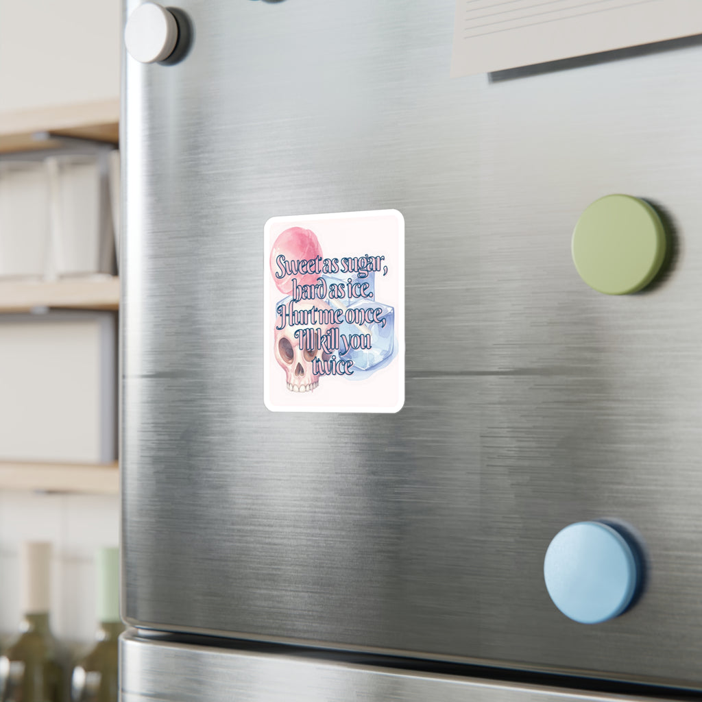 Sticker — "Sweet as sugar, hard as ice" Skull & Ice Vinyl Decal