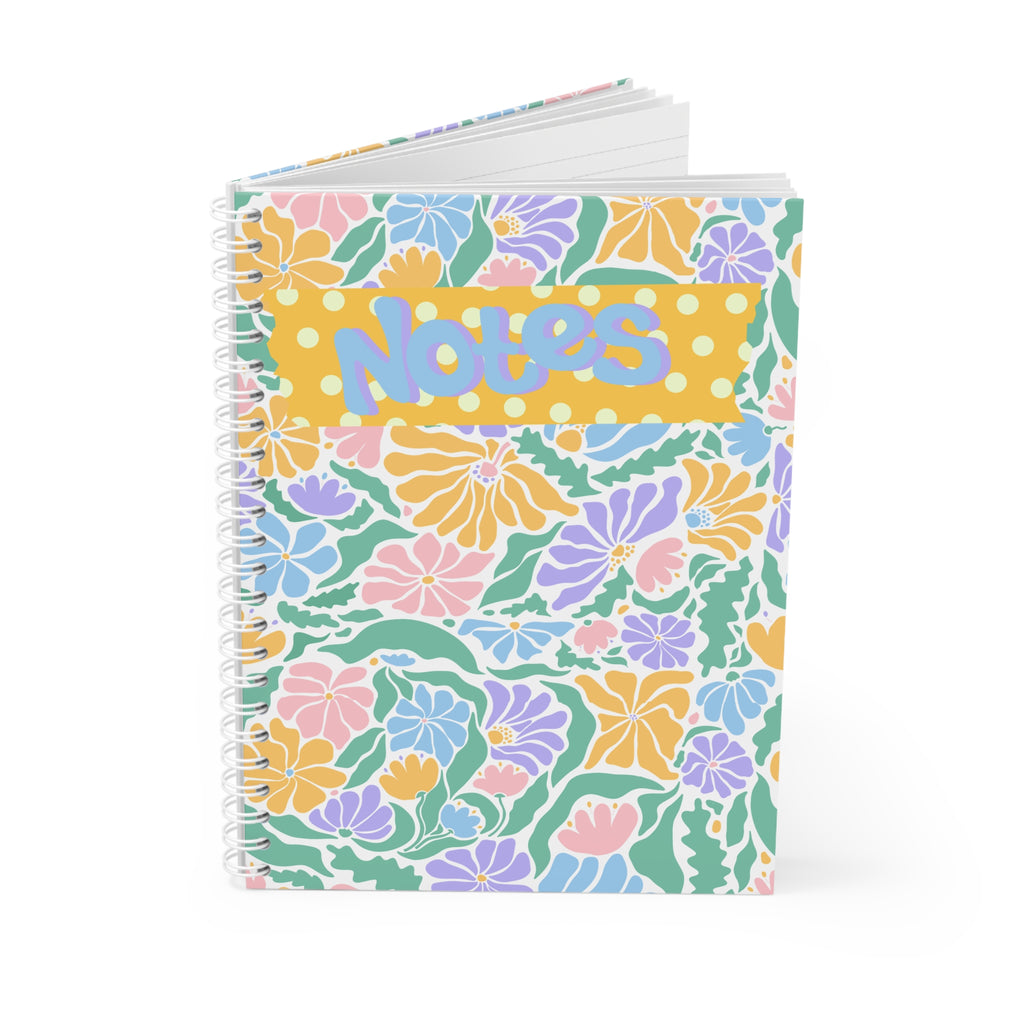 Floral Pastel Notes Spiral Notebook
