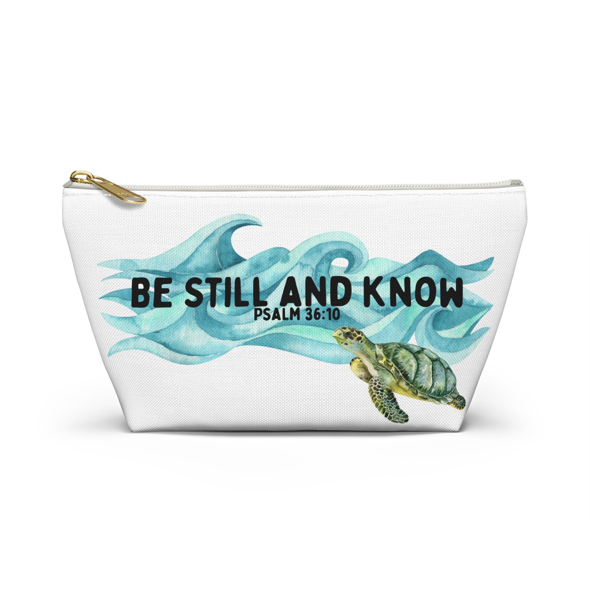 Be Still and Know Turtle Christian Accessory Pouch