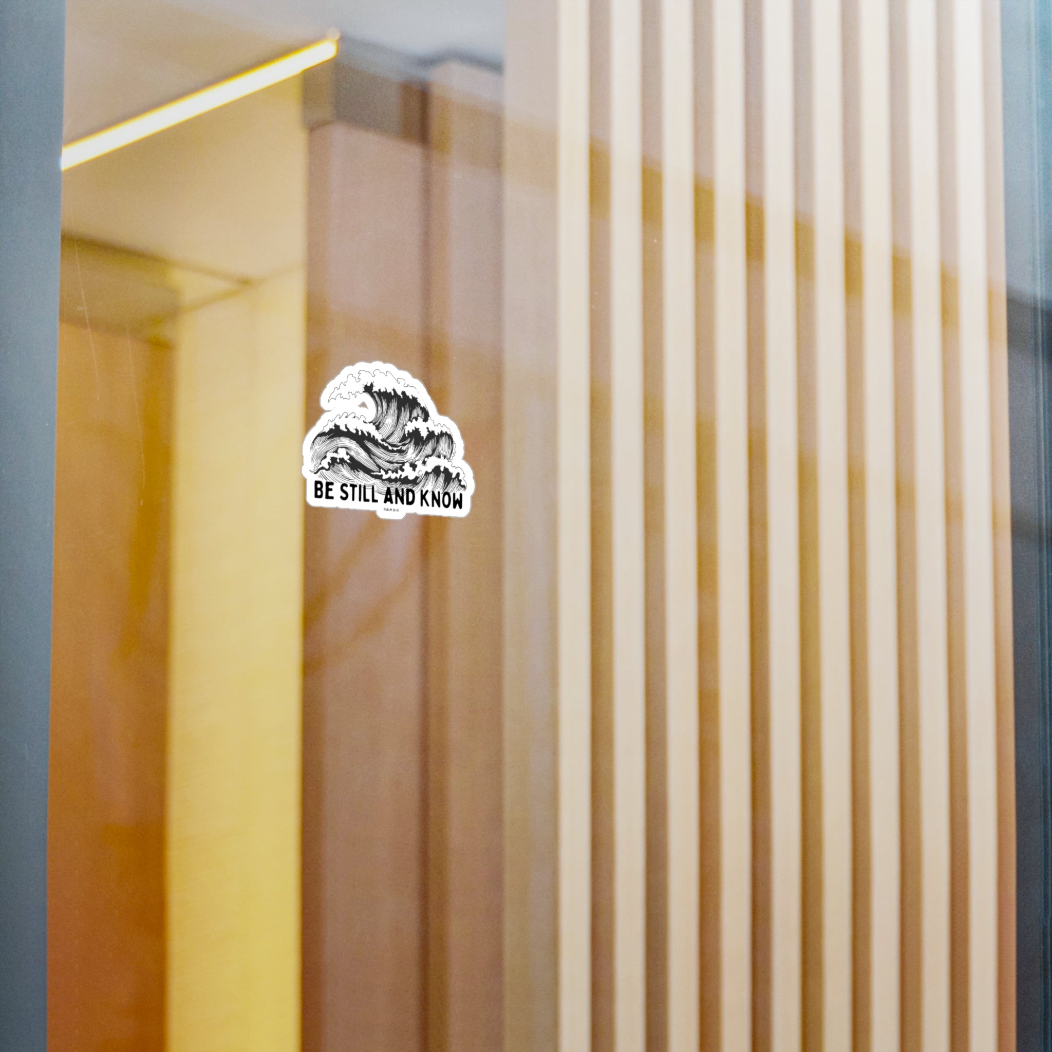 Be Still and Know Wave Sticker — Kiss-Cut Vinyl Decal