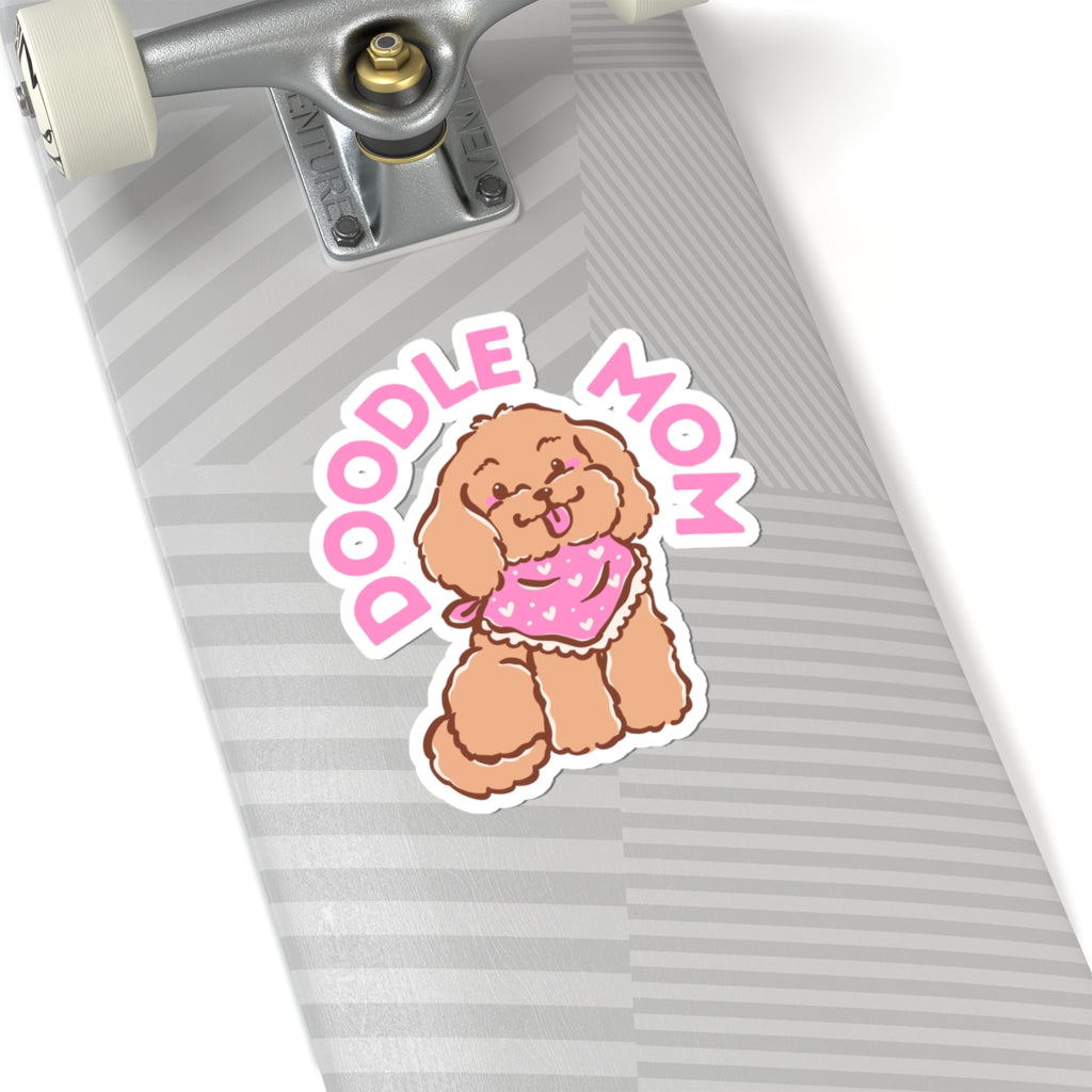 Doodle Mom Kiss-Cut Sticker — Cute Labradoodle Dog Vinyl Decal for Laptops & Water Bottles