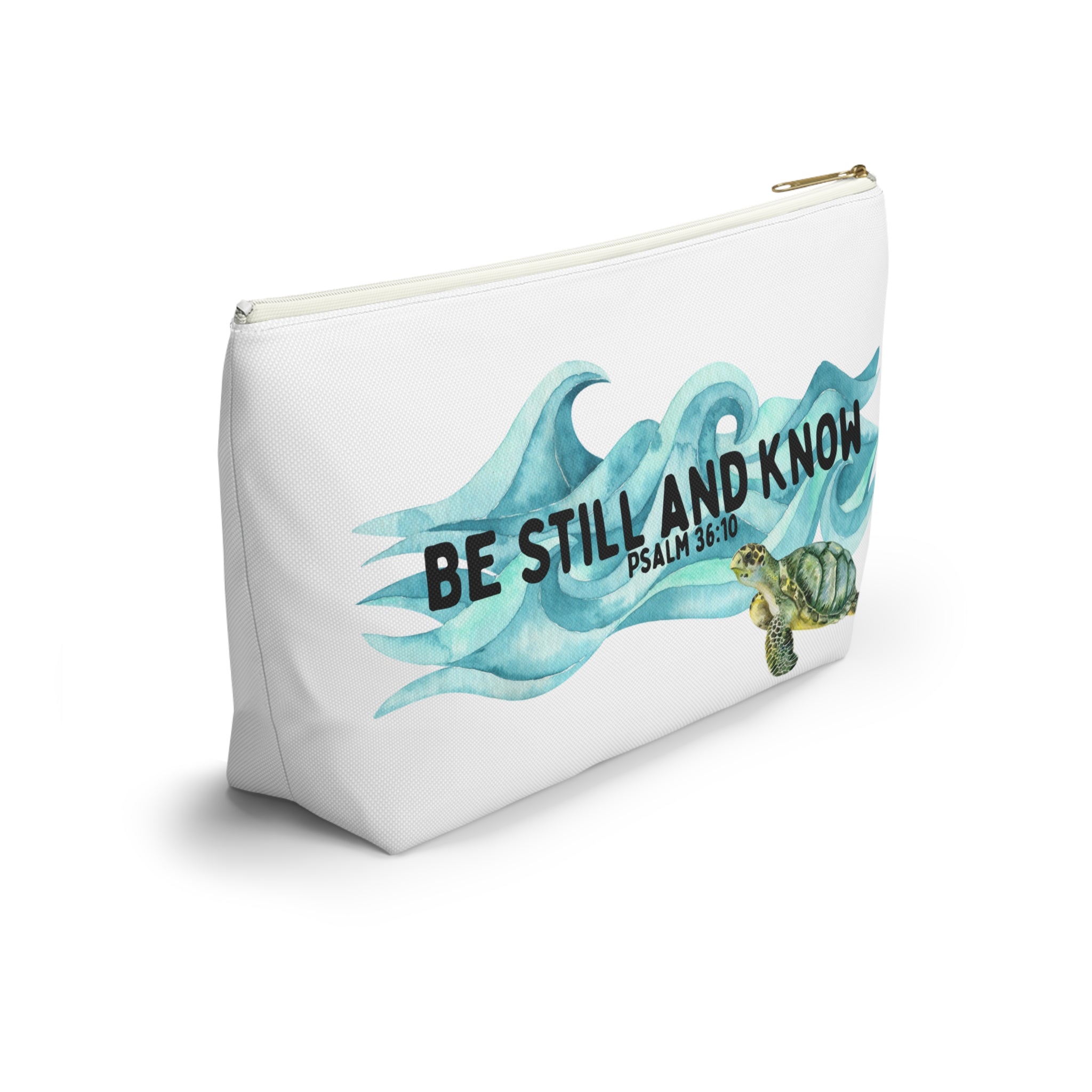 Be Still and Know Turtle Christian Accessory Pouch