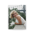 Marilyn Monroe Vintage Photo Spiral Notebook — 'Know Your Worth and Then Add Tax'