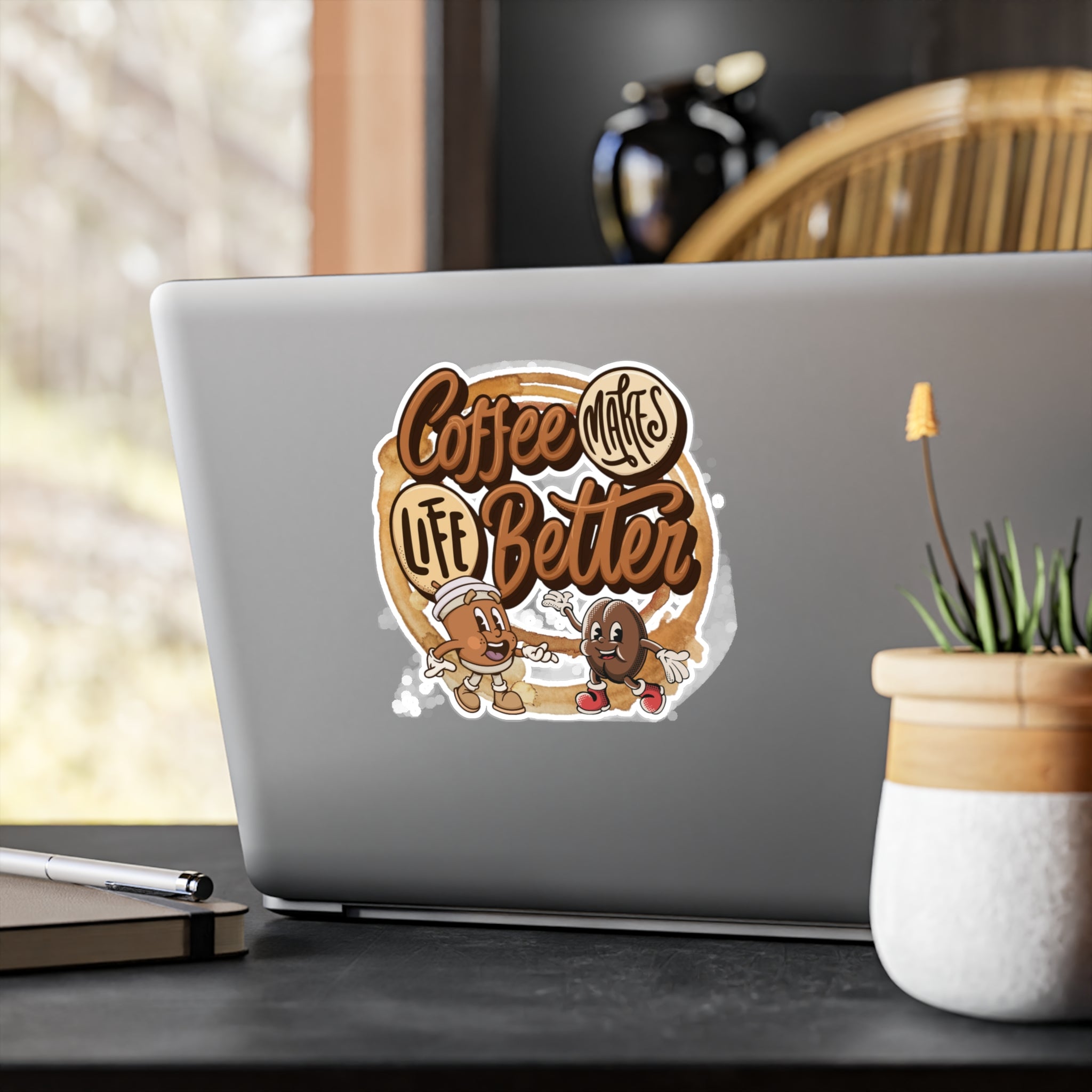 Coffee Makes Life Better Vinyl Sticker