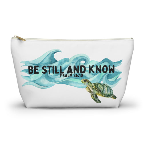 Be Still and Know Turtle Christian Accessory Pouch