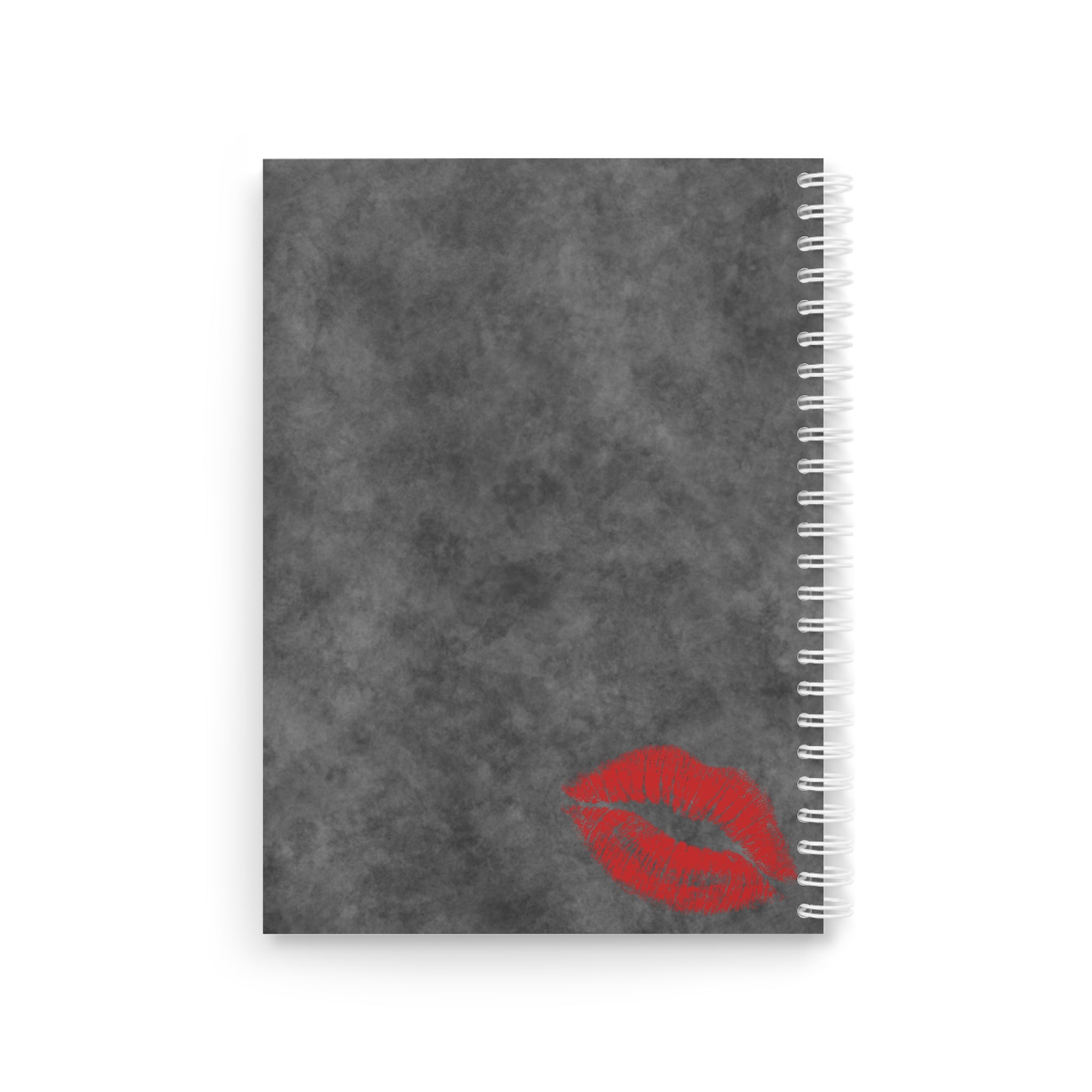 Spiral Notebook - Vintage Glam Marilyn Monroe Portrait Journal with Red Kiss Accent